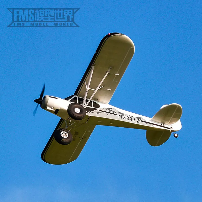 FMS RC Electric Fixed-Wing Aircraft 1300mm Pa-18 Model Training Machine for Beginners Remote Control Plane for Hobbyists