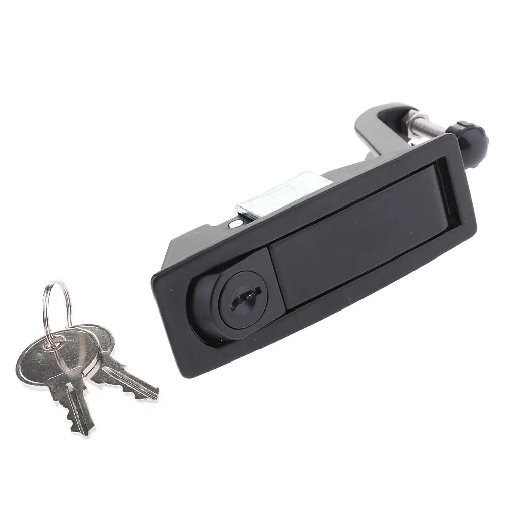 Black Zinc-alloy Trailer Entry Compression Lock w/ Keys for Southco C2-32-25