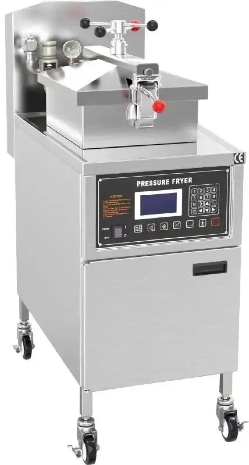 Vertical 30l Electric Control Commercial Deep Chicken Fryer With Oil Filter Cart sea transportation