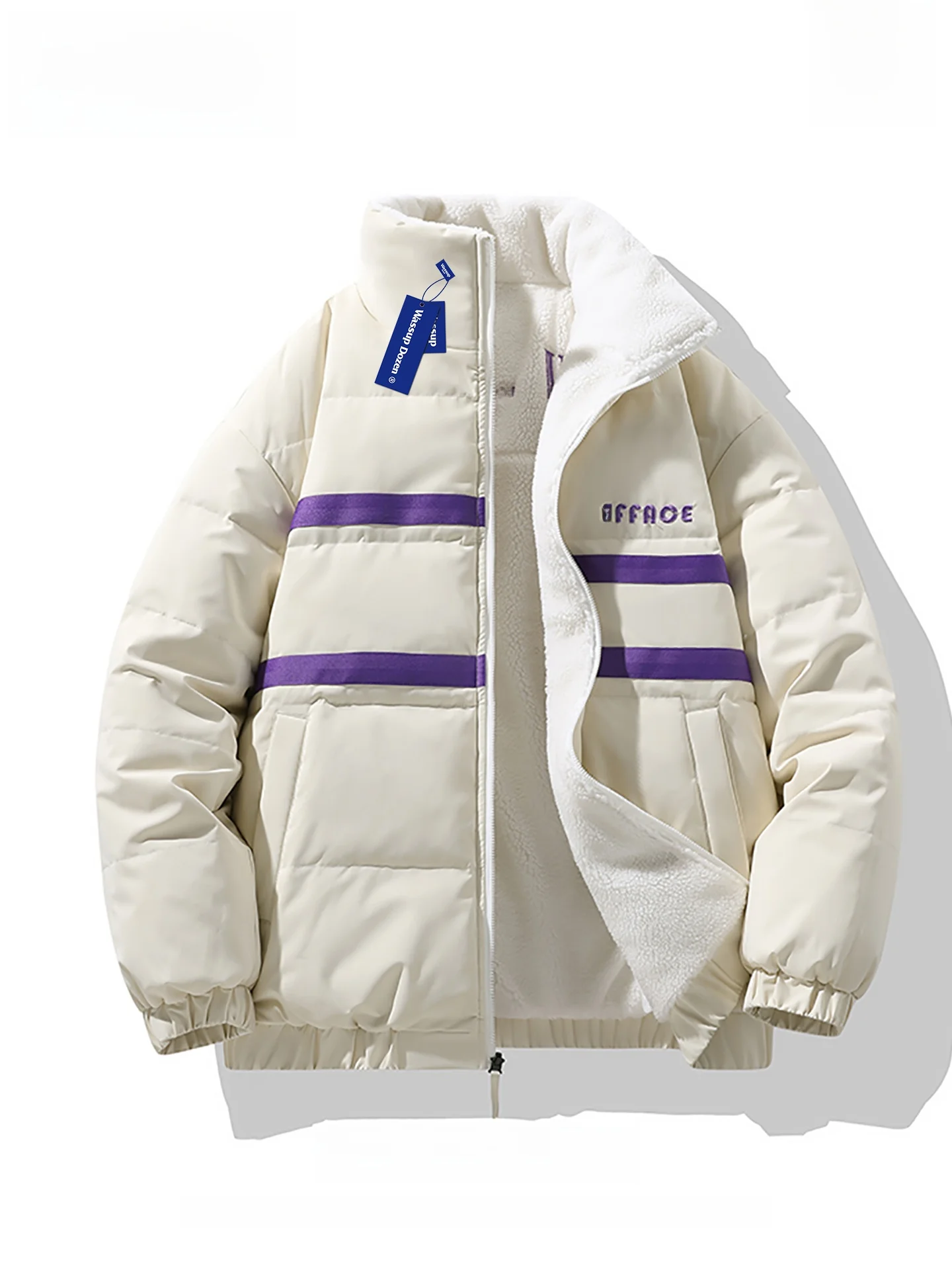 

Wassup Dozen Trendy Lamb Velvet Down Jaet ort Stand Collar ex 2025 New Sle Теплое и ветрозащитное волокно из полиэфирного волокна