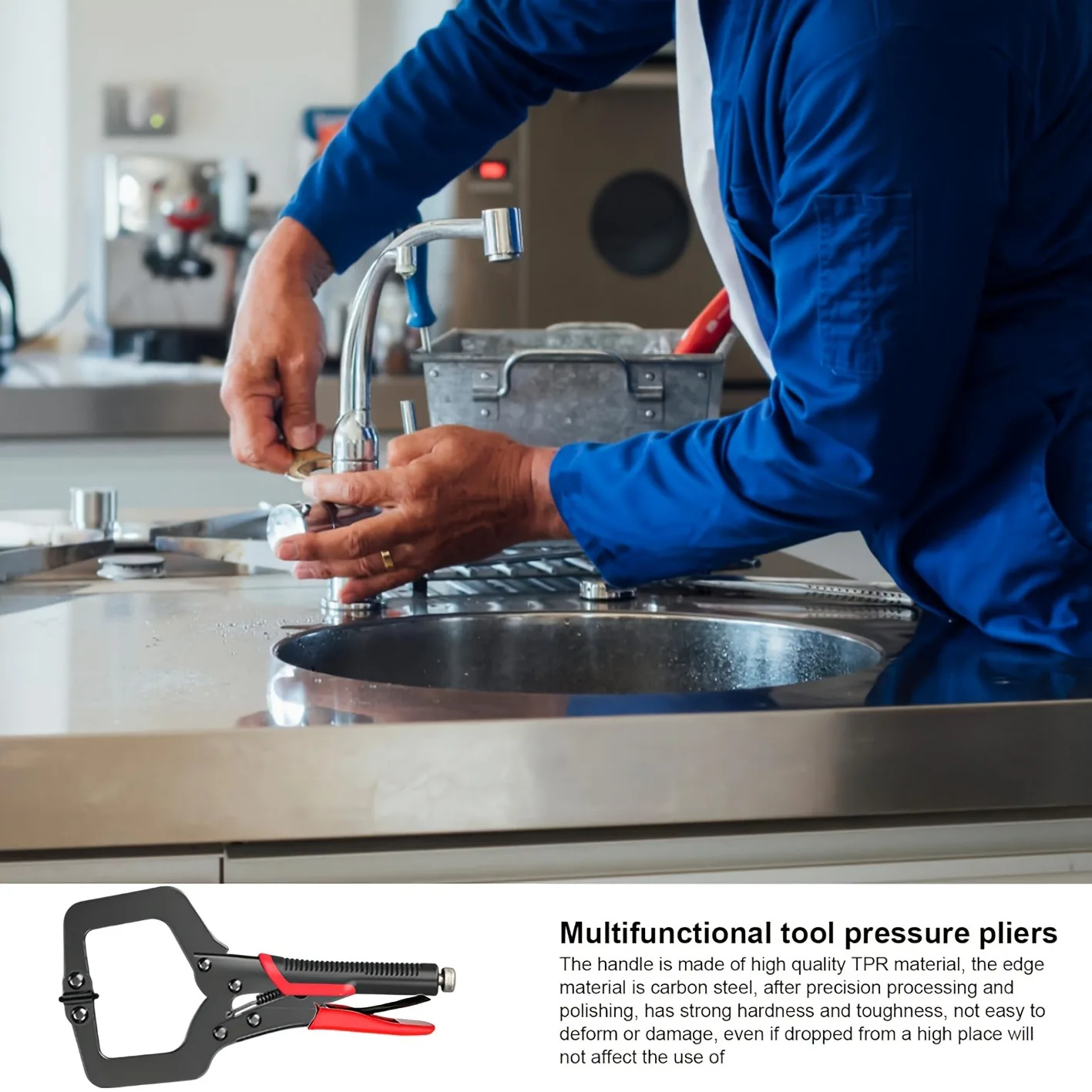 2pcs 6-inch heavy-duty carbon steel C-clamp kits - The forceps are used for welding, metal bending, woodworking
