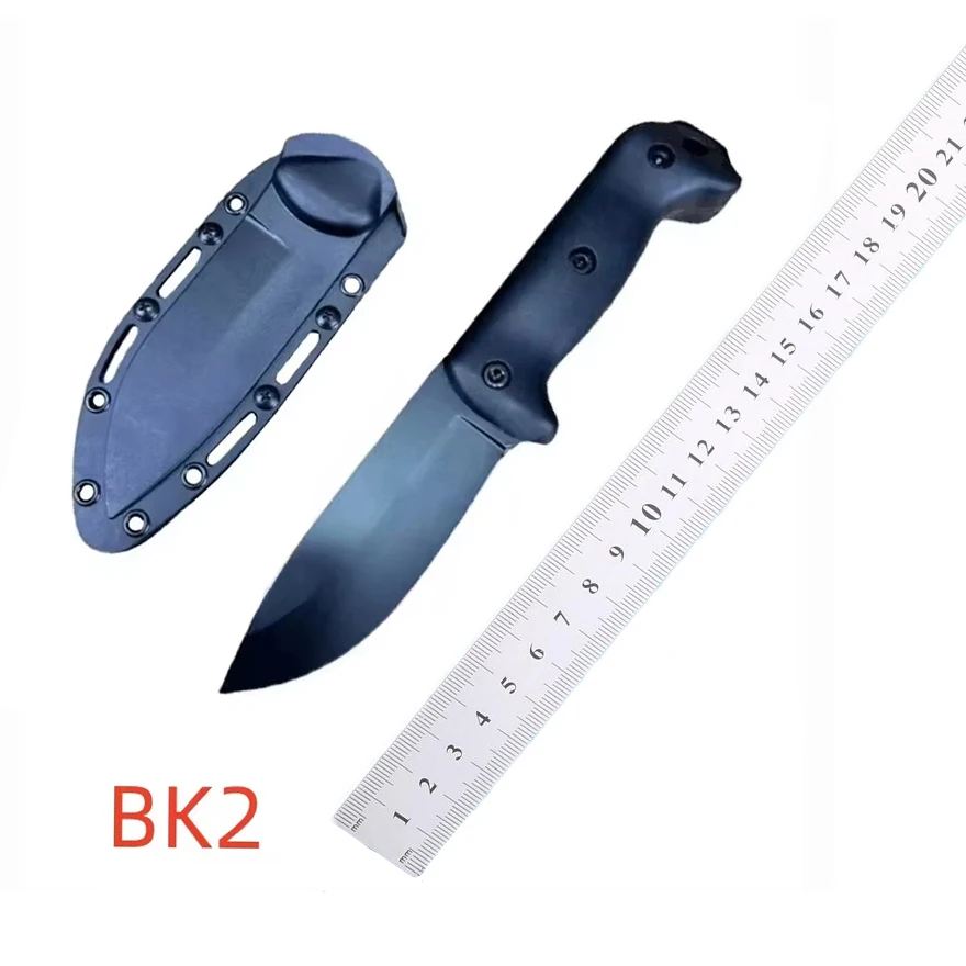 

BK2 BK18 BK19 Straight Fixed Blade Knife 1905Cro-Van blade Nylon Handle Tactical Self Defense EDC Survival Tool Hunting Knives