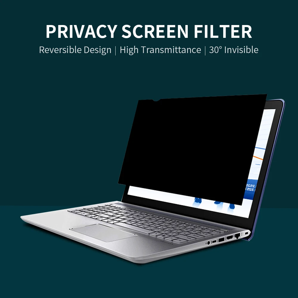 Privacy Screen Filter Reversible High-transmittance 30° Invisible Anti-UV Anti-glare Film for 14'' Laptop with 16:9