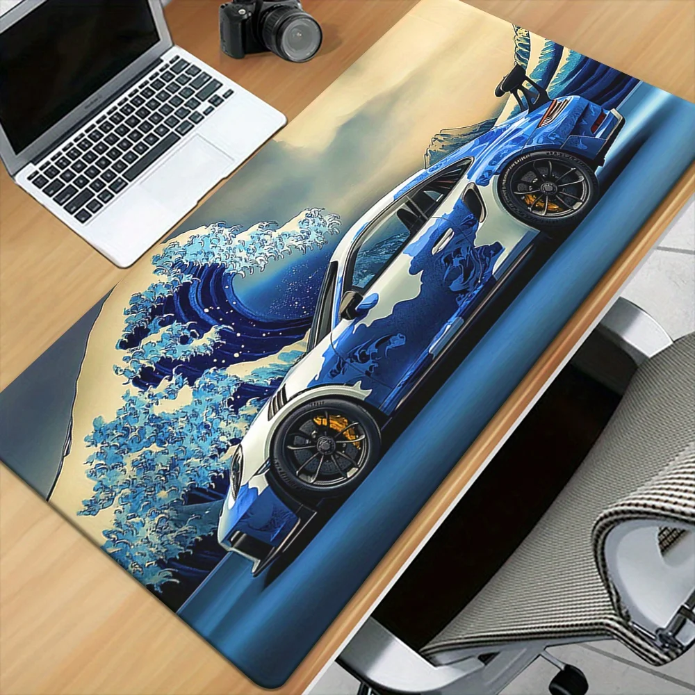 

Racing and Wave Design Mouse Pad Large Rubber Non-slip PC Desk Accessories Mousepad for Office and Gamer Keyboard Mats Decor Mat