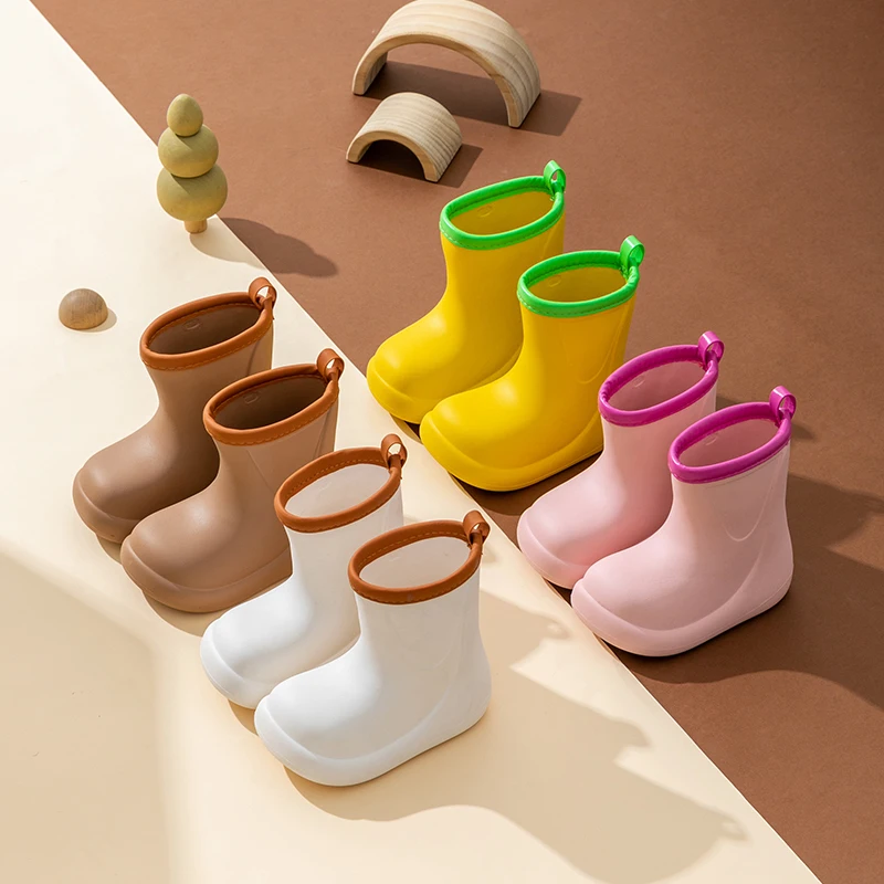 إيفا أحذية المطر للماء الاطفال الرضع احذية المطر عدم الانزلاق الطفل حذاء رياضة الكرتون صبي فتاة طفل مقاوم للماء الأطفال أحذية الصيف