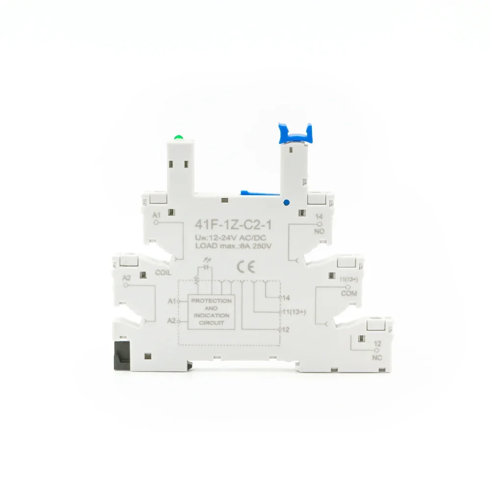 5Pcs Din Rail Slim Relay Base 6.2mm Screw Connection Holder Without Relay Terminal Block