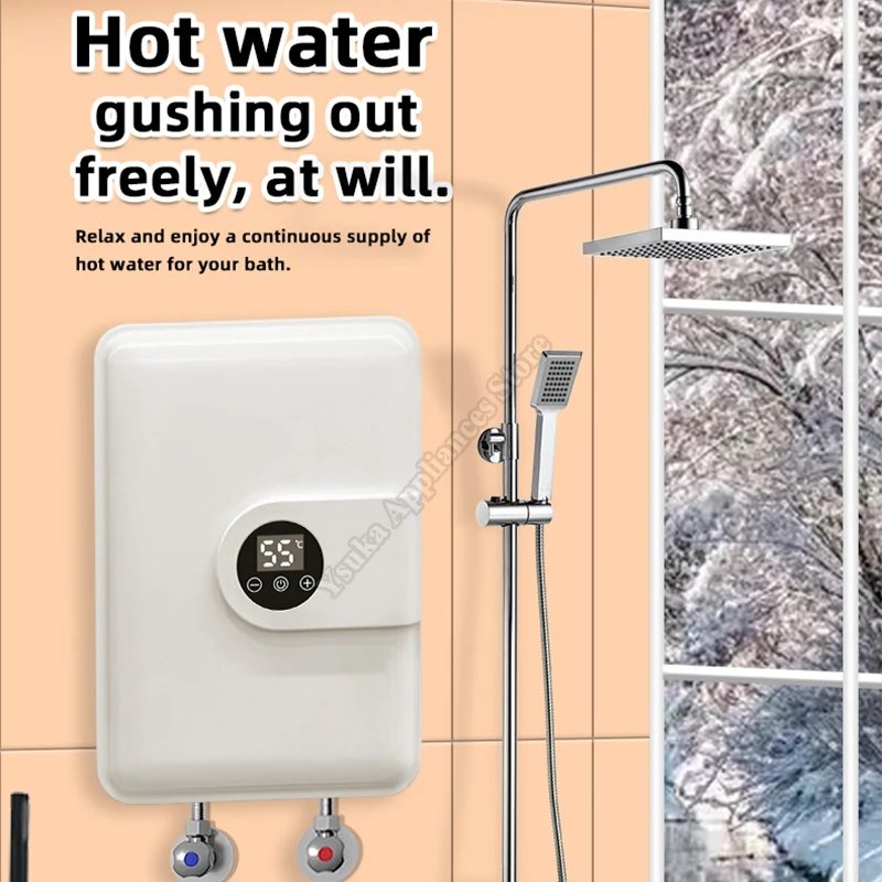 Instant Tankless Hot Water Heater Smart WiFi Tankless Water Heater with Digital Display