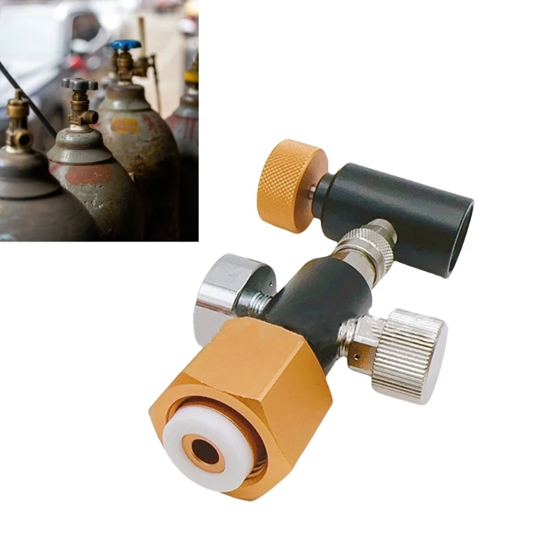 Adaptateur de réservoir de CO2 externe en aluminium, accessoires de fabricant de sodas, réservoir de CO2 externe, adaptateur de tuyau de recharge pour la maison