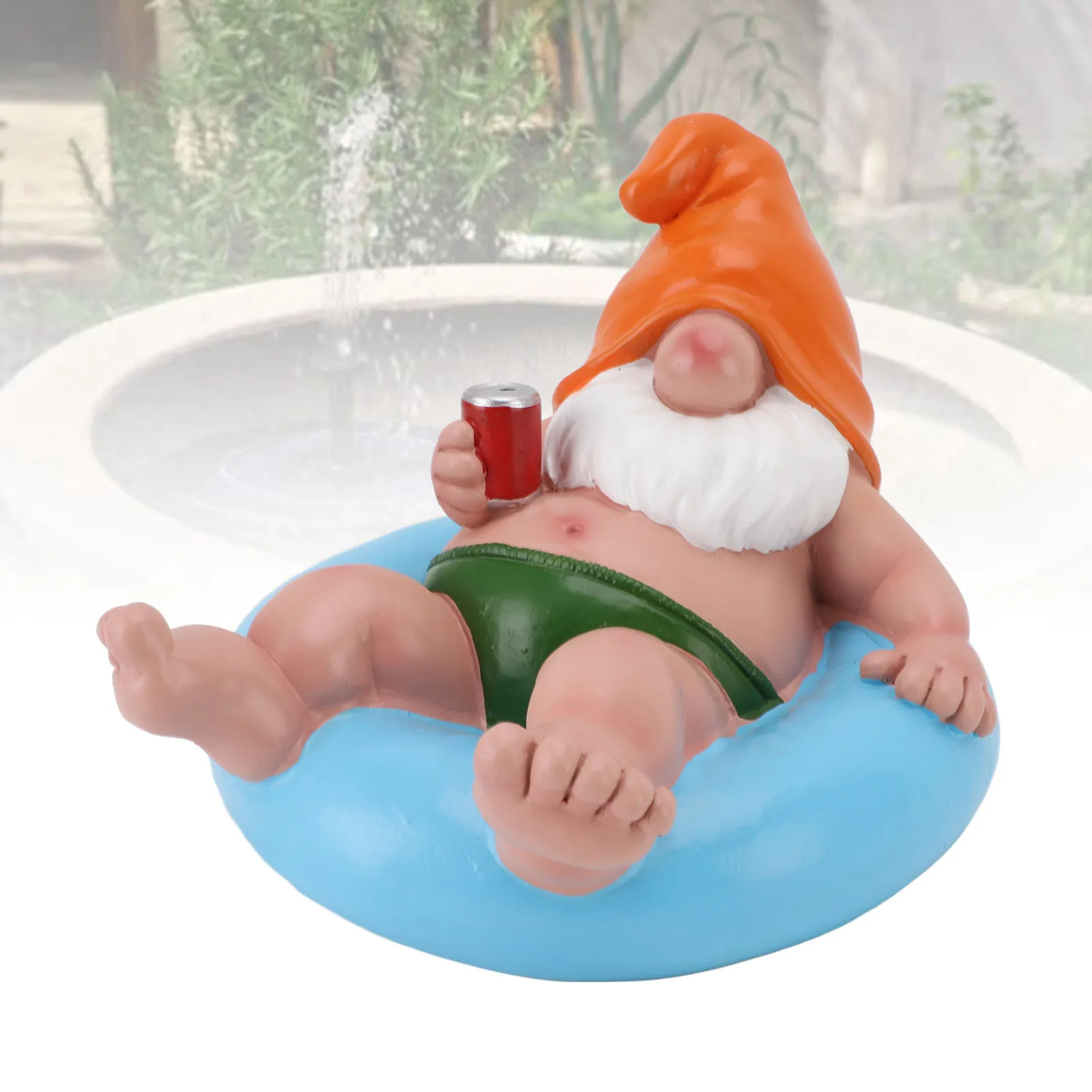 

Pool Floater Gnome Statue Resin Pool Party Relaxing Funny Garden Floating Gnomes Figurine For Outdoor Decoration