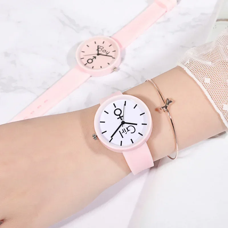 Reloj de cuarzo de dibujos animados para niños, reloj de silicona de Color caramelo para estudiantes, relojes de gato de moda, reloj de pulsera para niños, reloj para damas