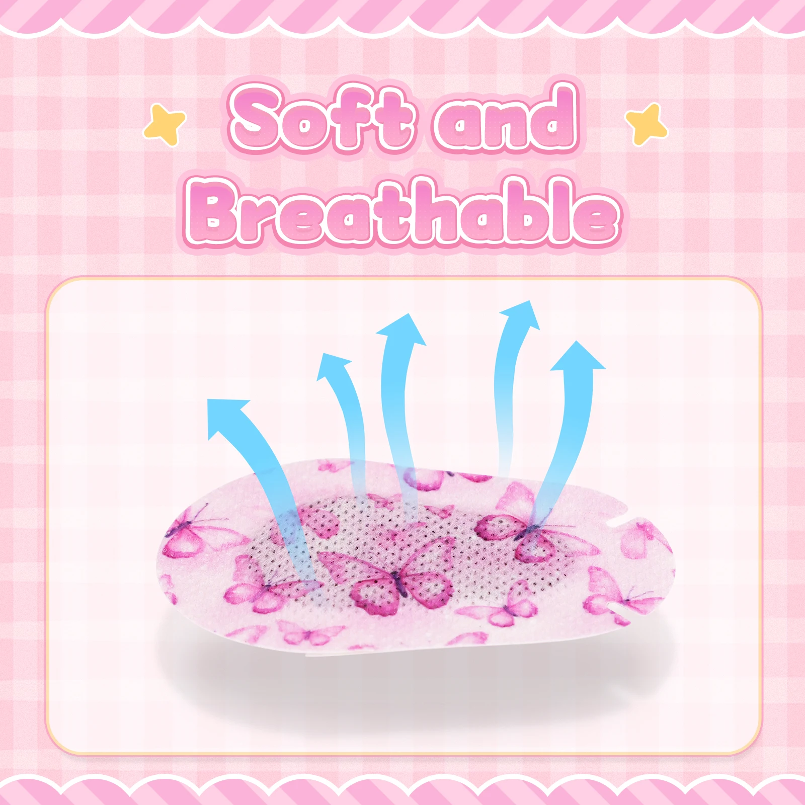 60 Stück/120 Stück Atmungsaktive Selbstklebende Augenpflaster, Lichtblockierende Baumwolle mit Bunten und Lustigen Designs, Augenpflaster als Geschenk – Detail 3