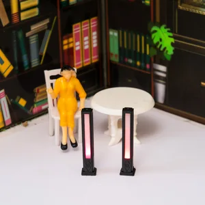 3 pçs simulação modelo de luz do gramado em miniatura diy jardim edifício cena layout lâmpada diorama kits 12 principais vendas minhatura de predio - №12