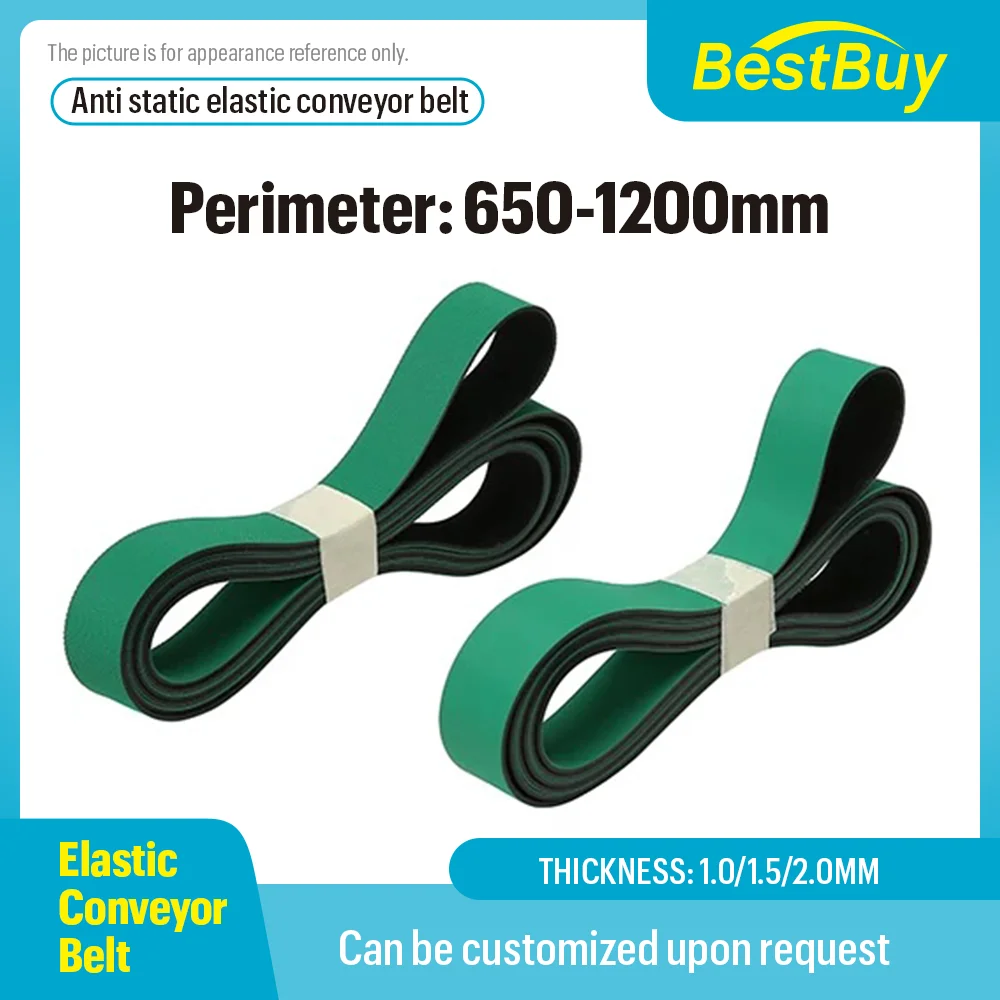 Anti Static Elastic Conveyor Belt with a Circumference of 650-1200mm, Customizable in Different Specifications