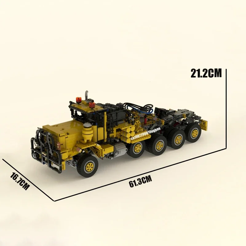 جديد 2203 قطعة MOC Oshkosing M911 المعدات الثقيلة نقل شاحنة جرار مقطورة نموذج لتقوم بها بنفسك فكرة إبداعية لعبة تجميع لغز هدية