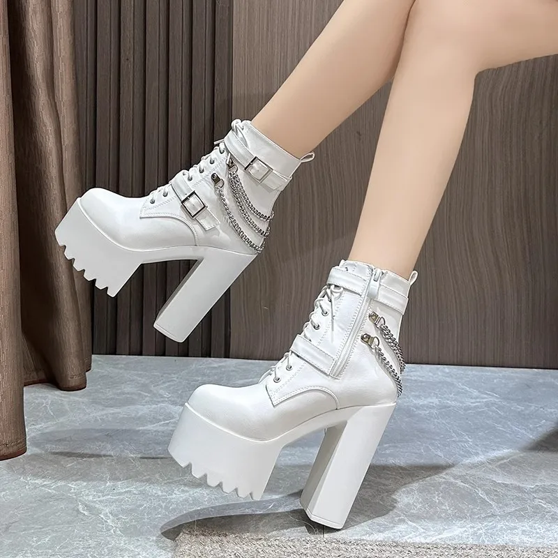 

woman snow boot sexy high heels shoes rivet ankle boots for women fur boots platform pumps women heels winter black boots