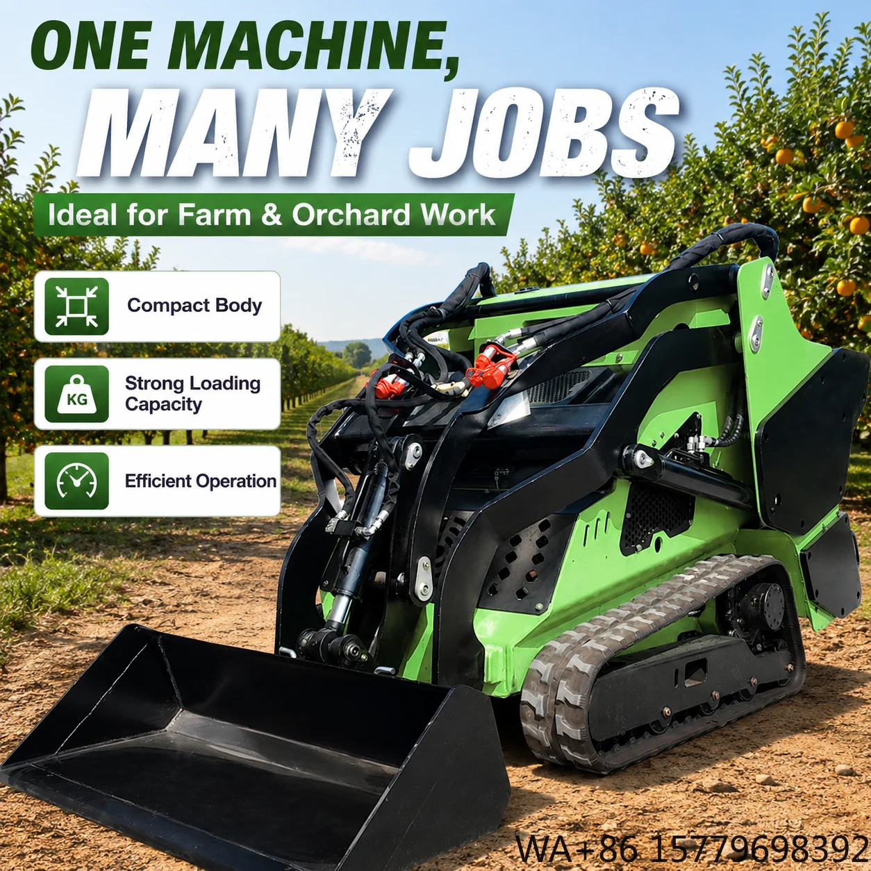 Agents Wanted Skid Steer Loader  Low Fuel Consumption Robust and Durable for Construction Works Skid Steer Loader