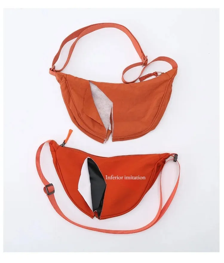 Einfarbige Brusttasche für Damen, große Kapazität, Reisetasche, Umhängetasche, halbmondförmige Tasche, Damen-Alltagstasche, mit Baumwollfüllung, Schultertasche. – Detail 15