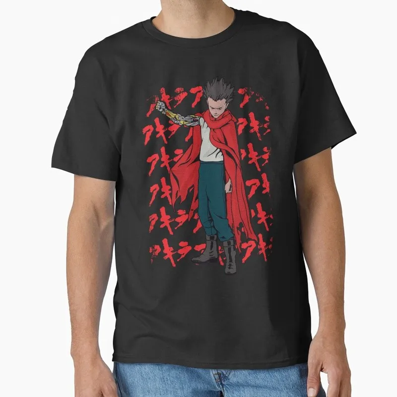 Akira Cyberpunk City Explosion Gift T‑Shirt Katsuhiro Otomo Retro Manga Shotaro Kaneda Neo‑Tokyo Anime Print Short Sleeve Tops