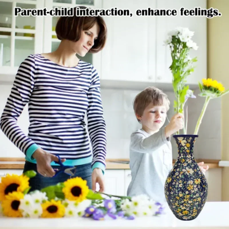 Quebra-cabeça vaso de flores com base pássaro 3d bloco de construção feito por 160 plástico curvo adulto presente de inauguração arranjo chinês decoração