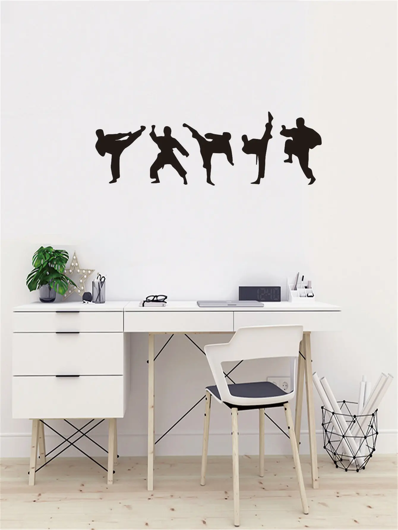 Vinyl  Self-Adhesive Removable Taekwondo A Martial Art Wall Decal Home Bedroom Living Room kids\' Room Decorative Sticker JZY155