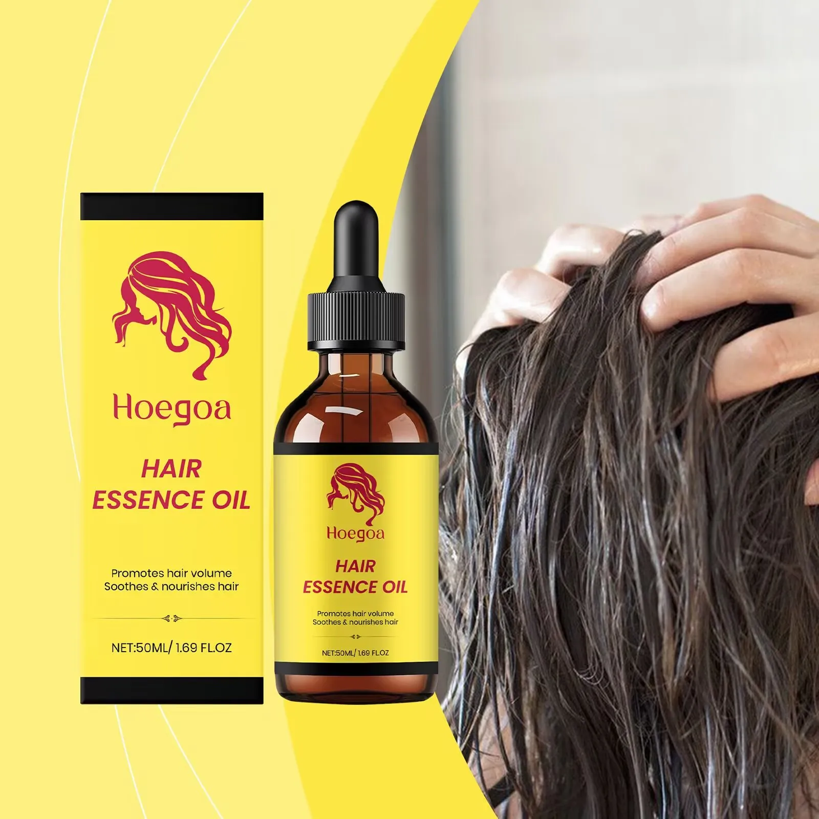 Scalp Repairing Hair Serum Herbal Rosemary Castor Oil Hair Booster Dense Essential Oil Prevent Hair Loss Soft Smoothing Hair Oil