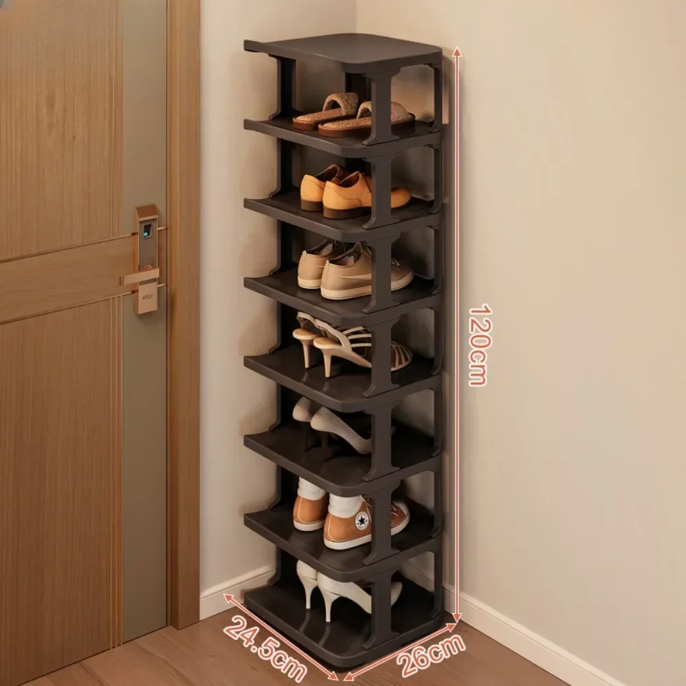 Shoes Rack Simple Multilayer Standing  Plastic Assembled Foldable Shelf Porch Storage Removable For Wall Corner Shoe Cabinets