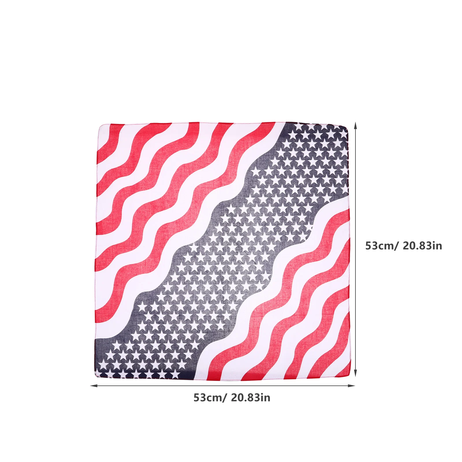 Men's Pocket Square American Flag Headscarf Headbands Patriotic Bandanas Independent Day Accessories Man