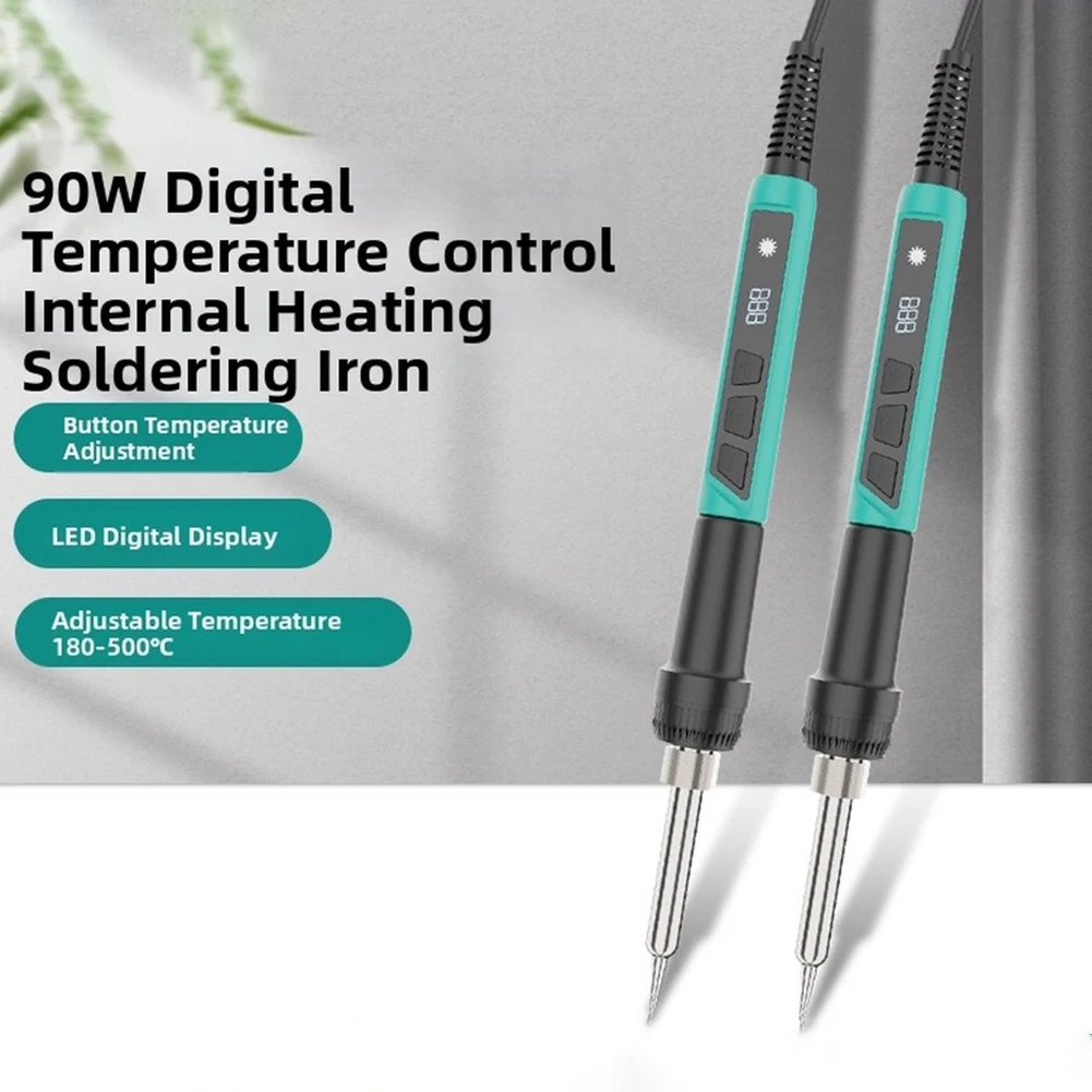 Intelligent Digital Soldering Iron 90W 180-500C Temperature Range Fast Heating Element for Circuit Board Repair