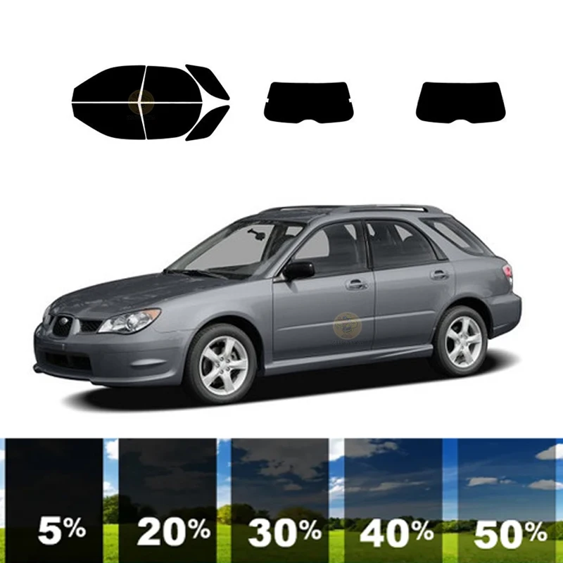 precut Removable Window Tint Film For Car 100% UVR 5%-70%VLT Heat Insulation Carbon ﻿For SUBARU IMPREZA 4 DR WAGON 1993-2001