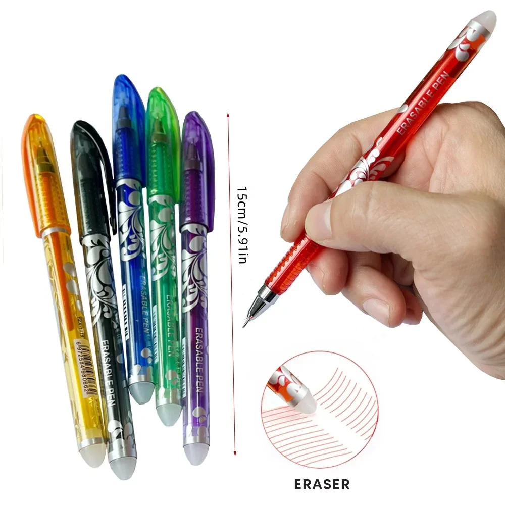16 stücke Magie Löschbaren Gel Stifte Kreativität Flasche Löschbaren Student Neutral Stifte 0,5mm 6 Farben Student Büro Schule Schreibwaren – Detail 3
