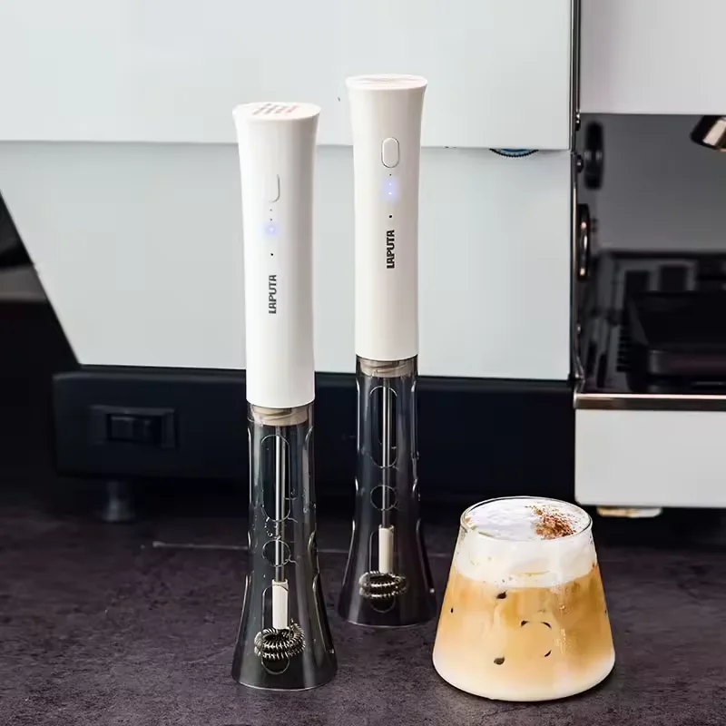 Electric Milk Frother Handheld USB Rechargeable Coffee Foam Maker Latte Cappuccino Mixer Egg Beater Kitchen Gadget Barista Tool