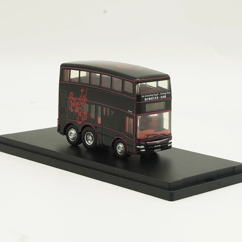 Hong Kong Bus Modell MAN A95 Q Version Pull Back Bus QBI Modell Hong Kong Doppeldeckerbus