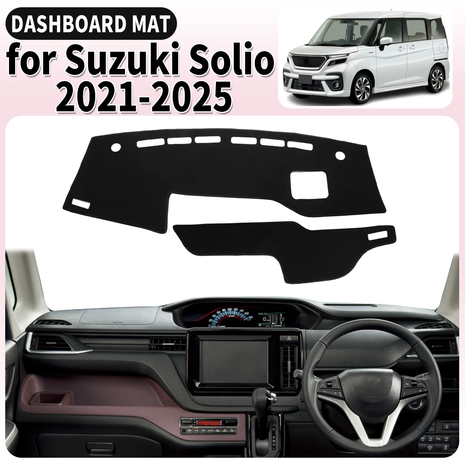 

fit for Suzuki Solio 2021 2022 2023 2024 2025 RHD Car Dashmat Dashboard Cover Pad Accessories DashMat Sunshade Protective Carpet