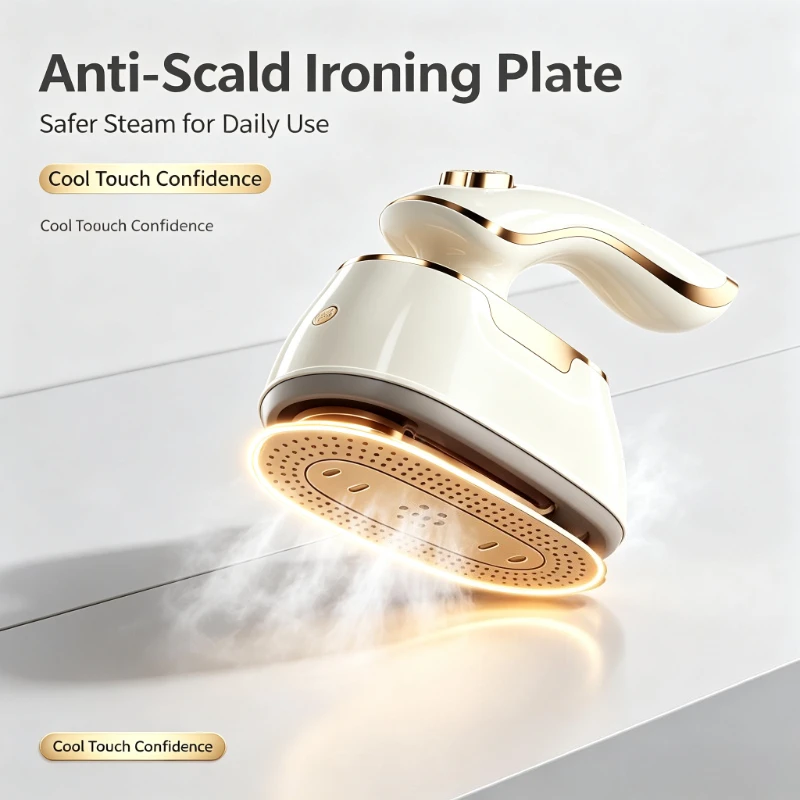 Anti-Scald Portable Handheld Steam Iron Customizable Mini Garment Steamer for Dorm Bedroom Household Use
