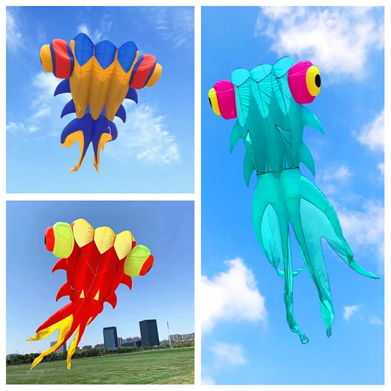 free shipping 10m fish soft kite flying professional kites reel large inflatable kite for adults kite giant kites to fly windrad