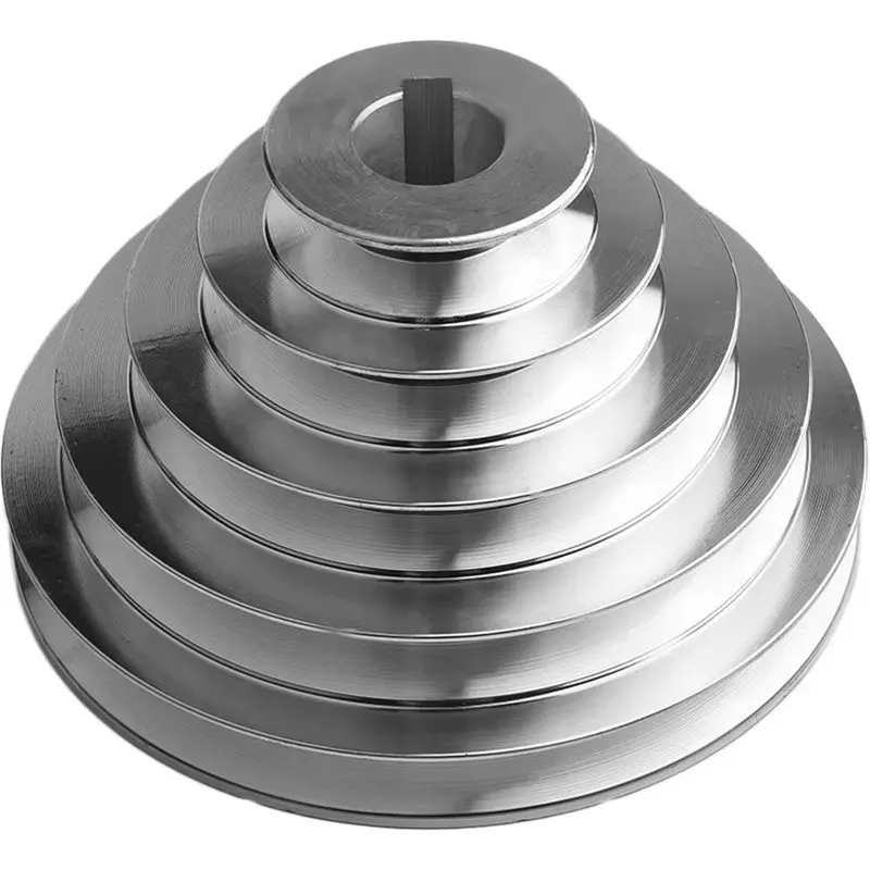TFORU-Aluminum 16Mm Bore V-Belt Pulley Wheel, 5 Step A Type, Timing Belt 5-Layer Structure, Pagoda Design