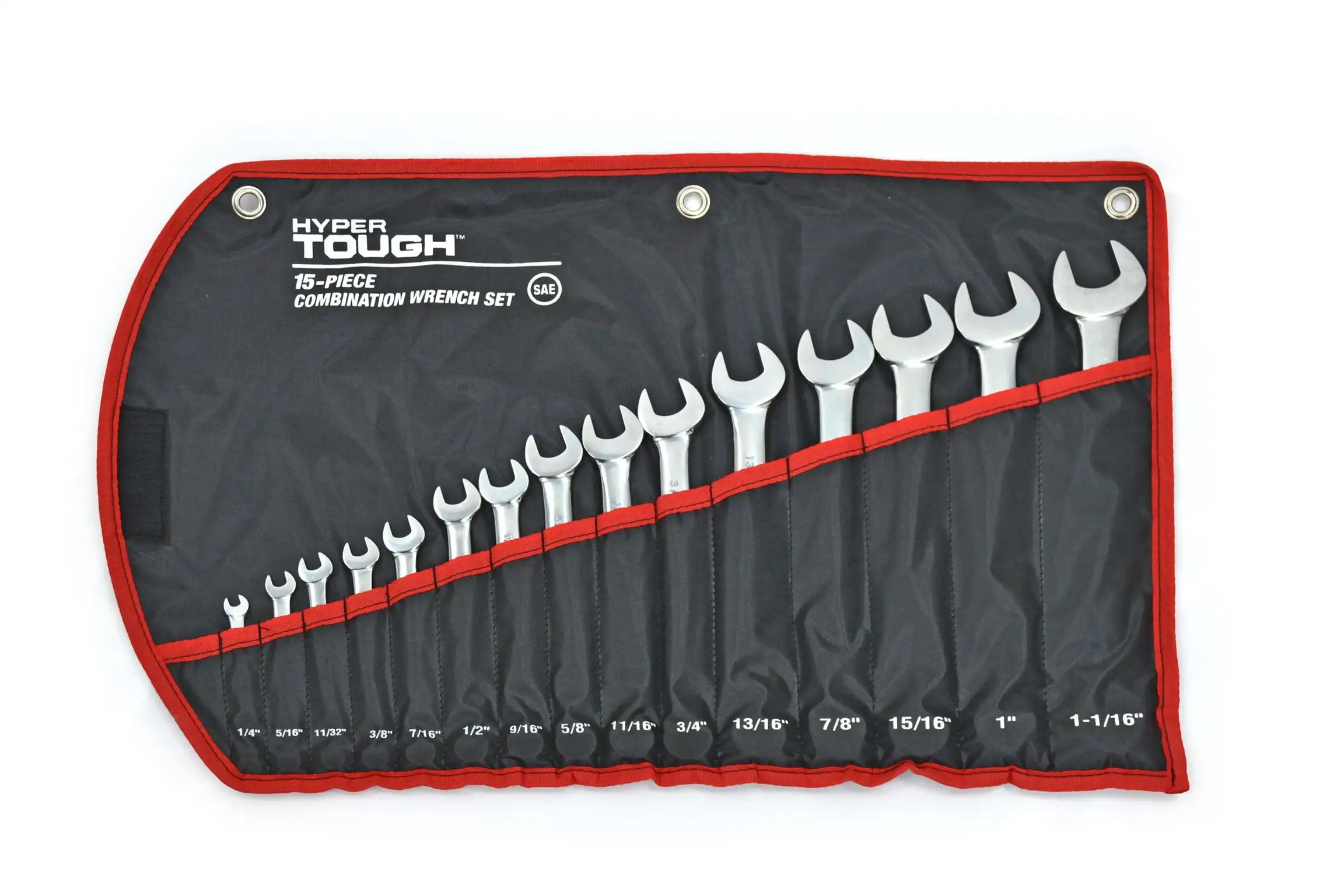 

Hyper Tough 15-Piece SAE Combination Wrench Set