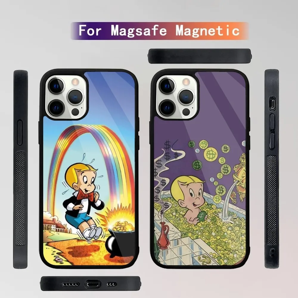 

R-Richie Rich Phone Case For iPhone 15,14,13,12,11,Plus,Pro,Max Mini Magsafe Magnetic Wireless Charging