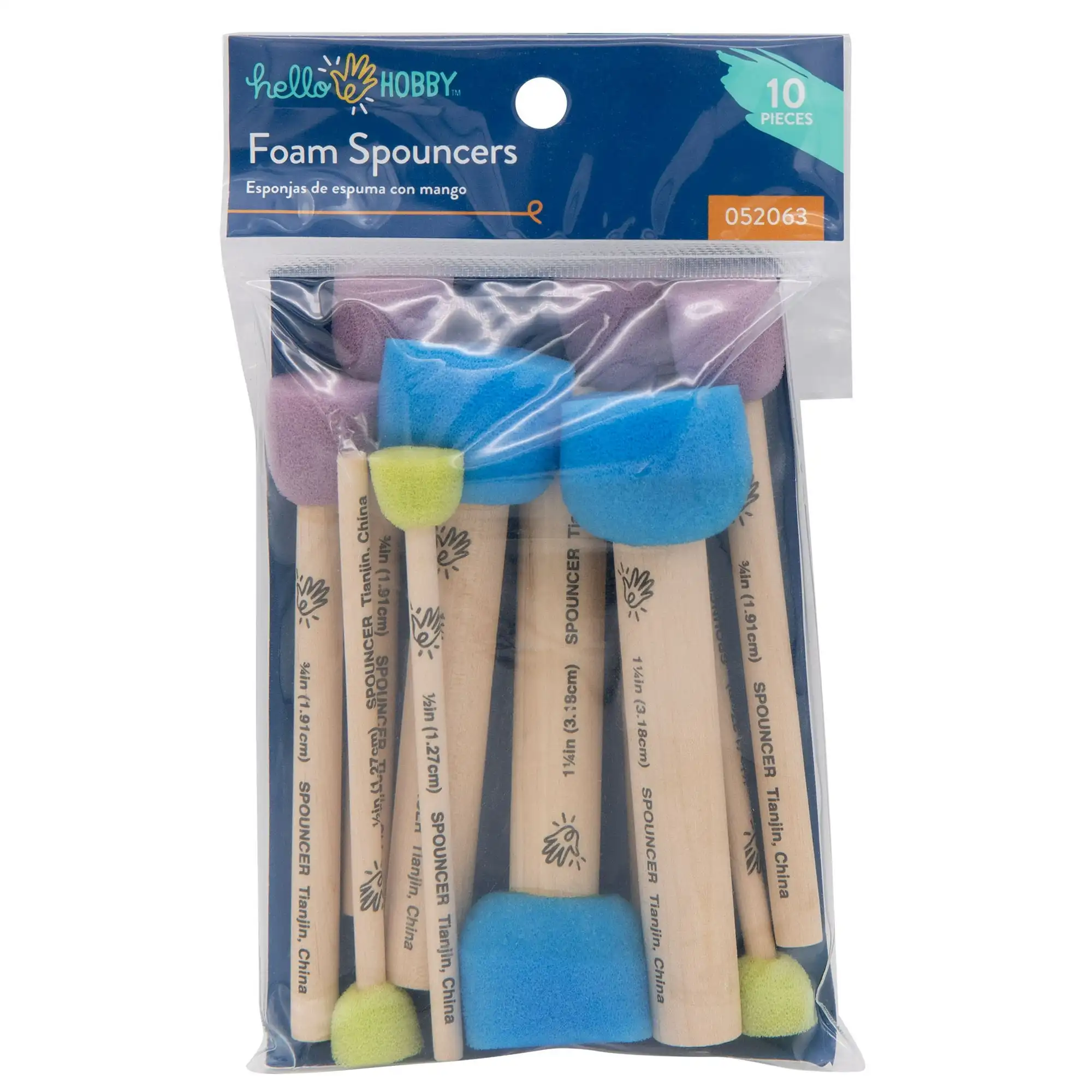 (Confezione da 3) Hello Hobby Foam Multi-Color spuncer Art and Craft Variety Set da 10 pezzi, Unisex, adulto, adolescente, 0.06 lb