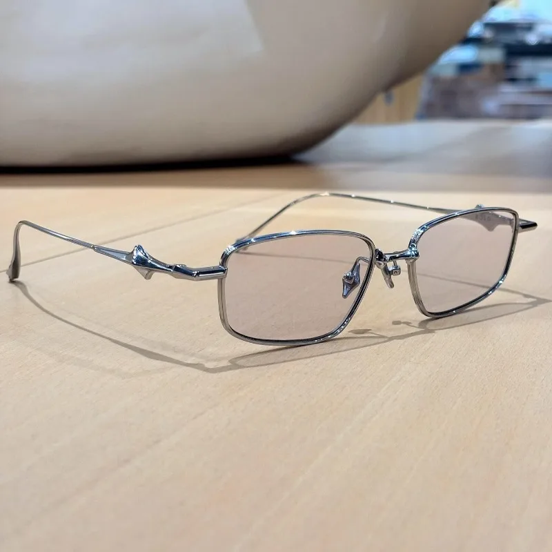 

High End Luxury GM Eyeglasses Rectangle Frame Custom Lenses Anti-Glare Sun Glasses Frames Outdoor Titanium Eyewear Unisex SAGA