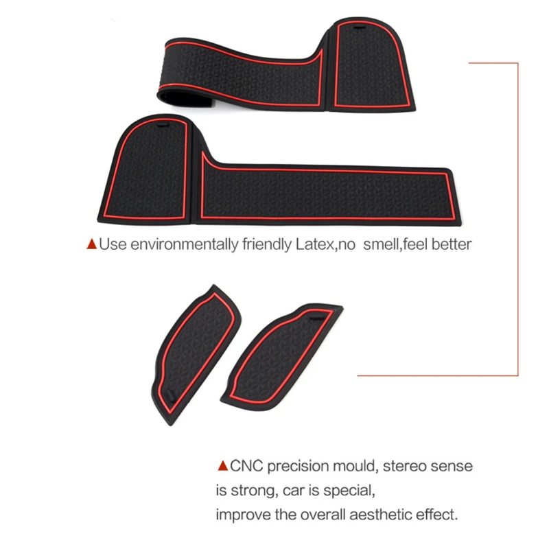 Anti-Slip Gate Slot Mat For MITSUBISHI ECLIPSE CROSS 2018 2019 Door Groove Pad Rubber Coaster Auto Interior Accessories