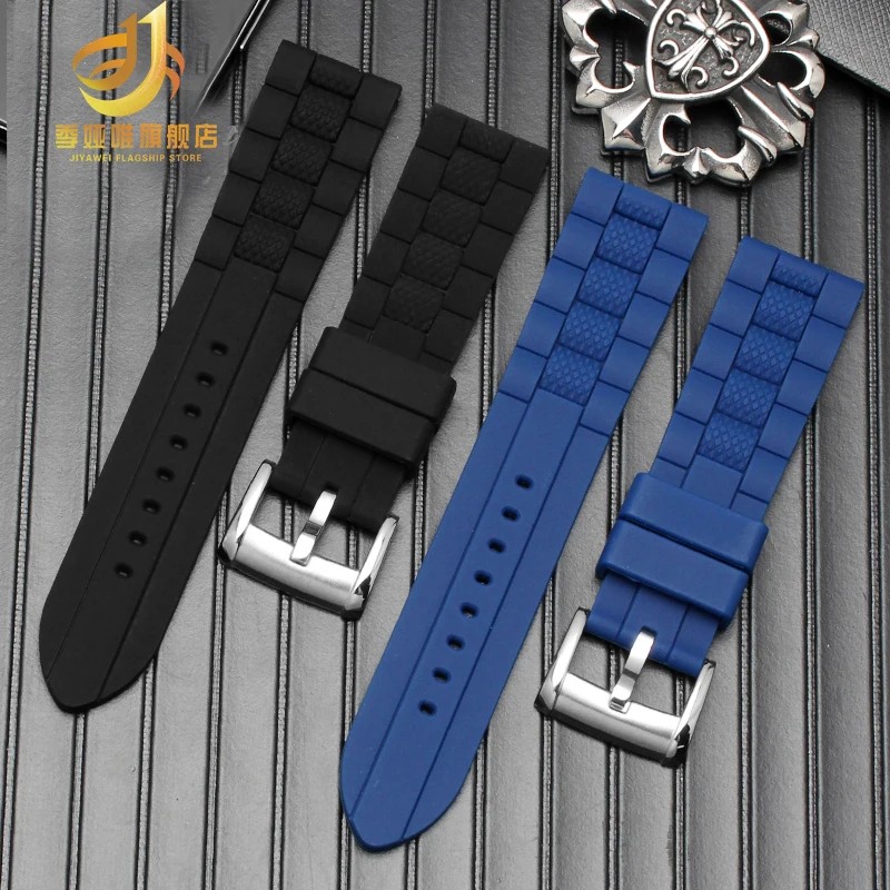 

For CITIZEN Blue Silicone Watch Strap 22mm 23mm Angel Sky Eagle Series AT8020 Bracelet JY8078 Soft Watch Strap Armani Strap men