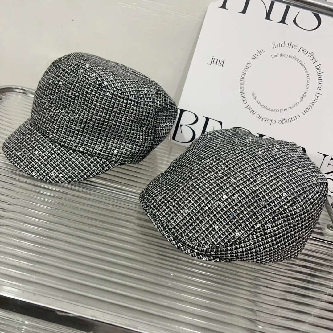 

Shiny Sequin Equestrian Hat Men Women Retro Elegant Fashion Forward Hat Gorras Para Mujer Gorras Para Caballero 4m762