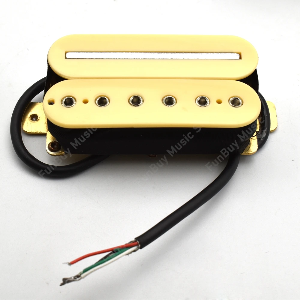 1Pcs Humbucker Blade/Hex Screw Adjusting Dual Coil Electric Guitar Pickup with 4 Conduct Cable Neck Bridge Pickup Coil Splitting