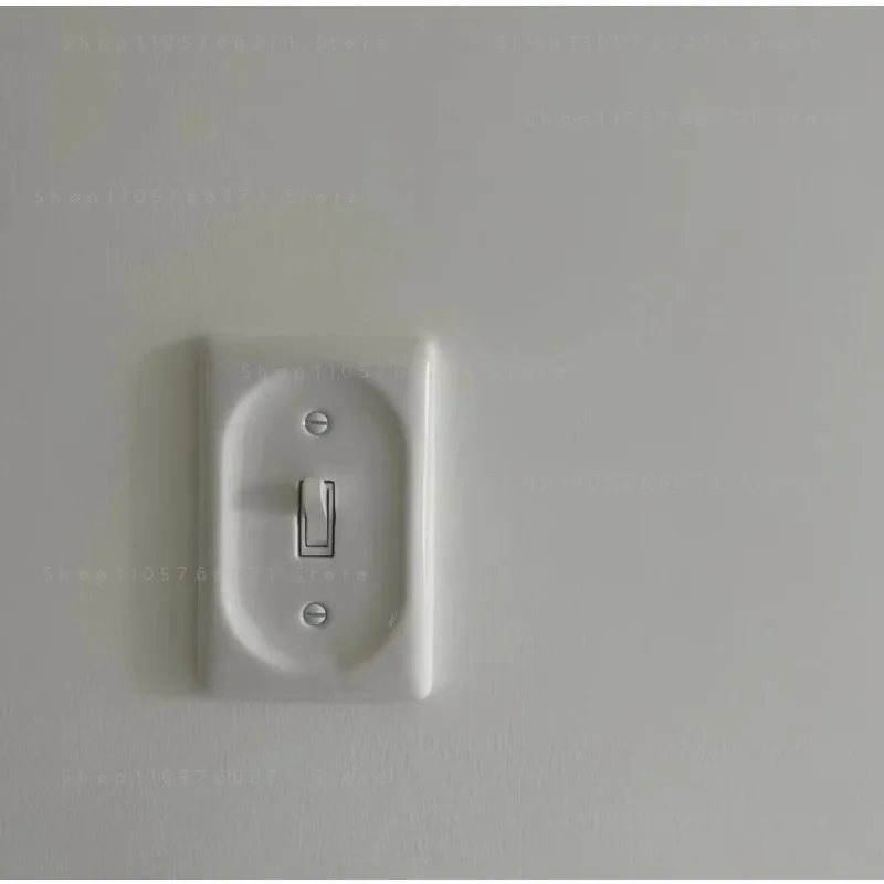 Retro Ceramic White Switch Socket 120 Type Double Opening Lever Single Control Dual Control
