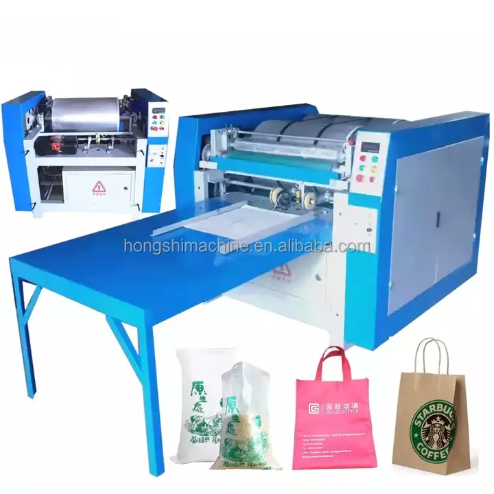 Automatic 1-5 Colors Offset Flexo Paper Plastic Bag Printing Machine Non Woven Bag Mylar Bag  Drum Printer Machine