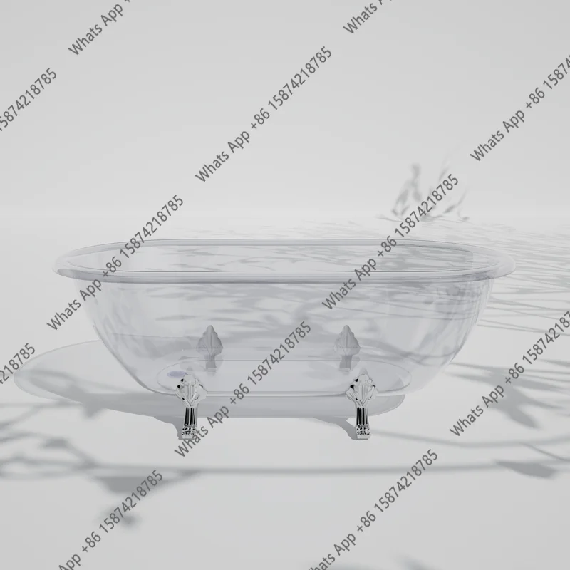 

J Hotel Home Homestay Photography Crystal Jar Independent Tiger Feet Outdoor Movable Transparent Bathtub