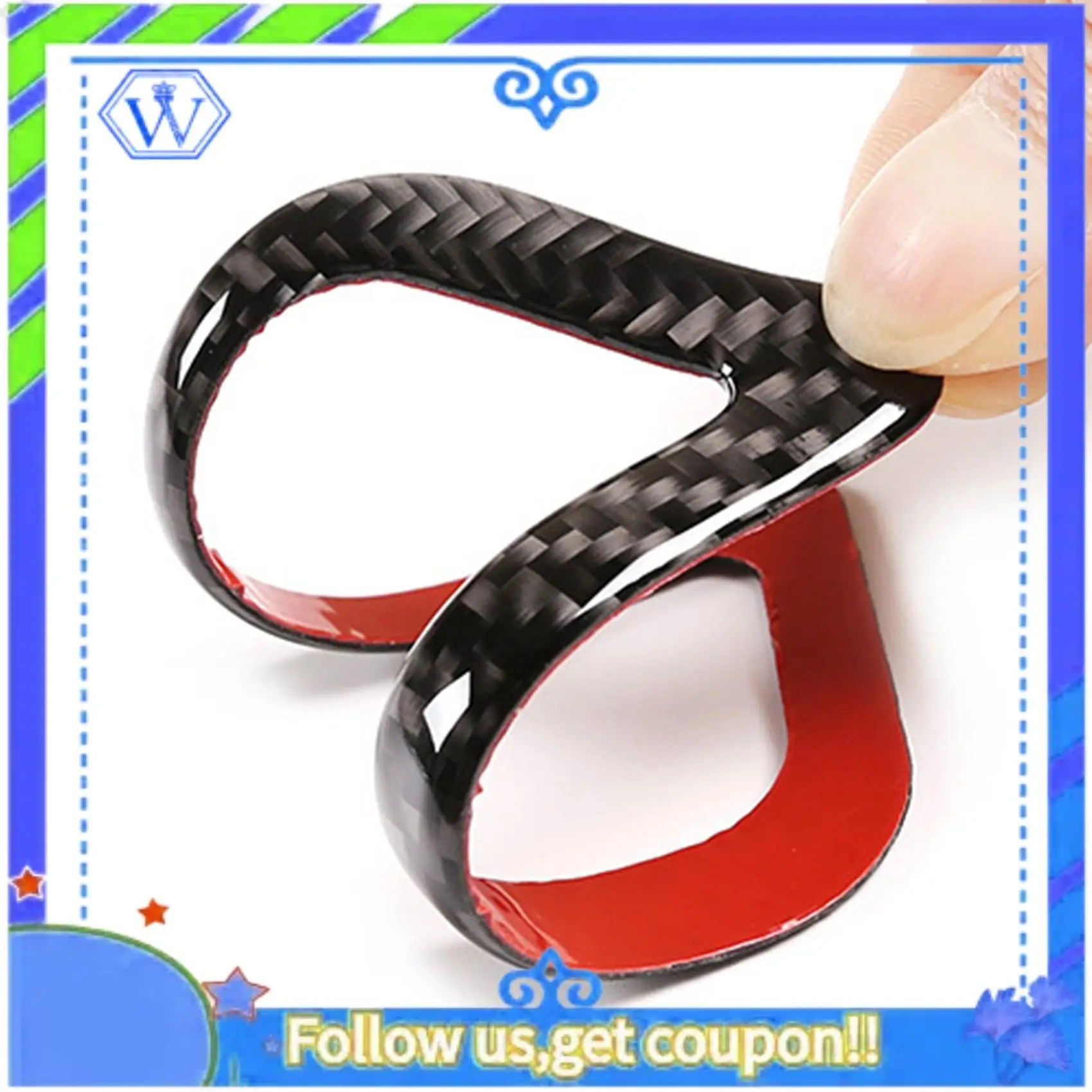 2Pcs Soft Carbon Fiber Front Dashboard Side Air Outlet Trim Conditioning Vent Cover Sticker For Nissan X-Trail 2014-2018 #4