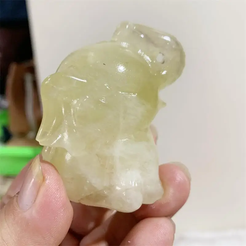 

Натуральный Цитрин Elephanty, резьба, искусственный камень, подарок, украшение для дома и офиса, 1 шт.