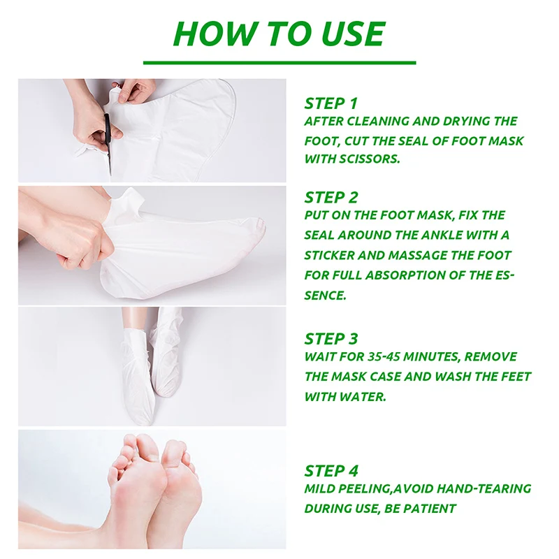 1-10PCS Aloe Vera Feet Exfoliating Foot Mask Pedicure ถุงเท้าสําหรับฟุต Mask ลบ Dead Skin รองเท้าส้นสูงเท้า Peeling Skin Spa Mask